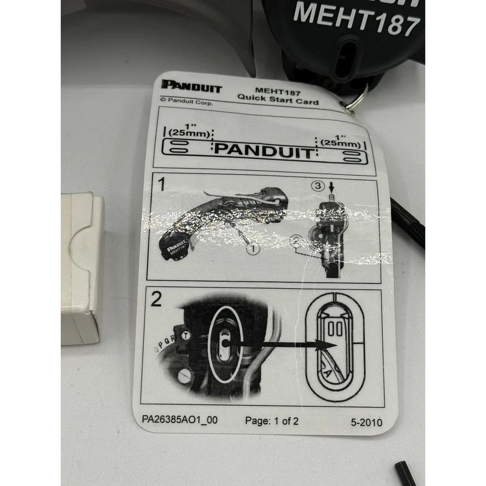 Panduit MEHT187 Embossing Hand Tool, On-Site Marking w/ Case, Tags &‎ Wire EUC